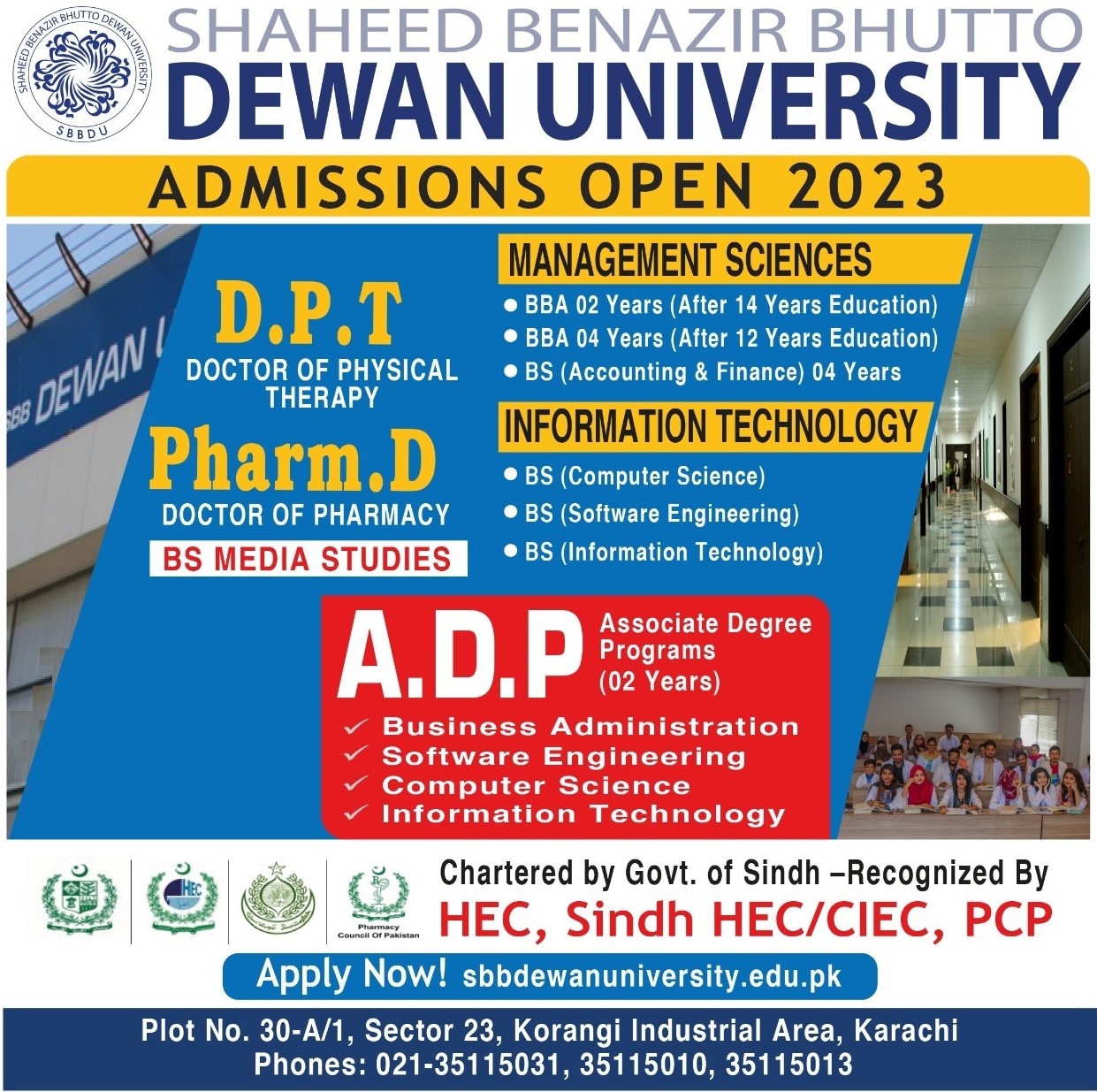 SBBDU Karachi Admission 2024 Apply Online