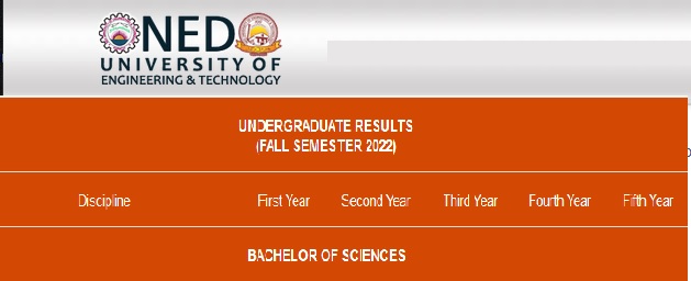 NED Undergraduate Result 2024 Check Online