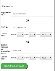 Punjab University PU Roll Number Slip 2024 Check Online