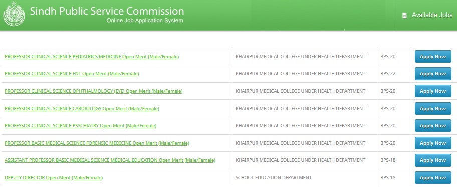 SPSC Khairpur Medical College Jobs 2024 Apply Online