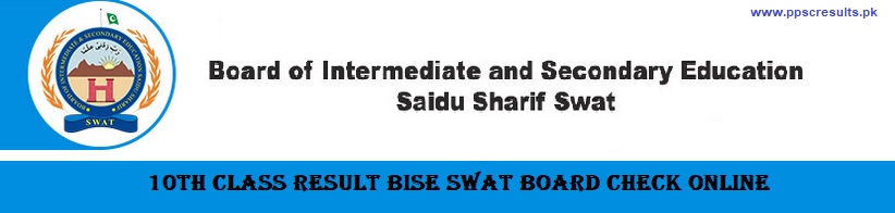 10th Class Result 2024 Bise Swat Board Check Online 